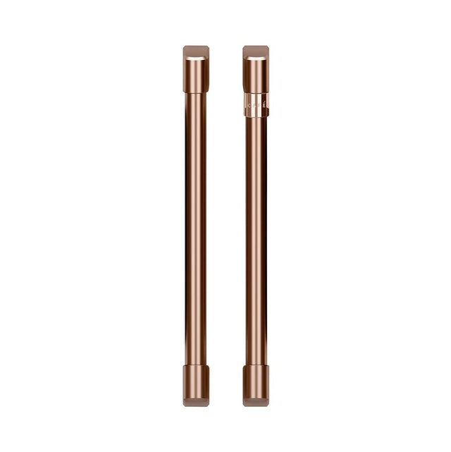 Cafe - 2 French-Door Handles; 2 Knobs - Brushed Copper