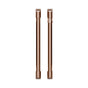 Cafe - 2 French-Door Handles; 2 Knobs - Brushed Copper