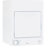 GE Appliances - GE Spacemaker 120V 3.6 cu. ft. Capacity Stationary Electric Dryer - White on White