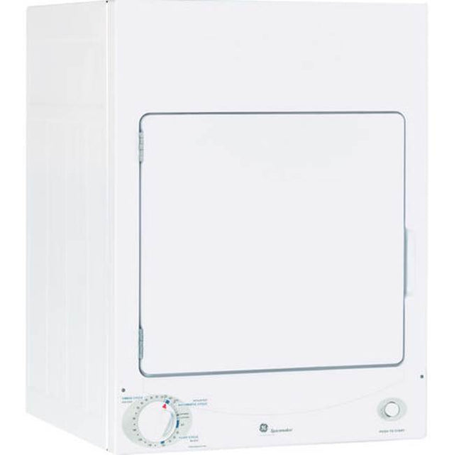 GE Appliances - GE Spacemaker 120V 3.6 cu. ft. Capacity Stationary Electric Dryer - White on White
