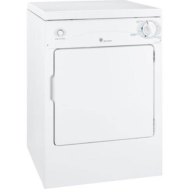 GE Appliances - GE Spacemaker 120V 3.6 cu. ft. Capacity Portable Electric Dryer - White on White