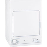 GE Appliances - GE Spacemaker 240V 3.6 cu. ft. Capacity Stationary Electric Dryer - White on White