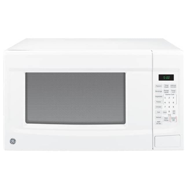 GE Appliances - GE 1.4 Cu. Ft. Countertop Microwave Oven - White on White