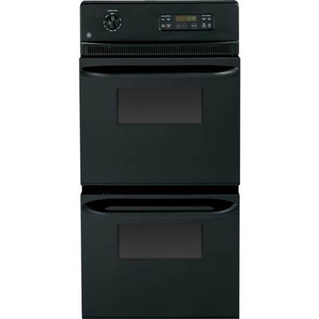 GE Appliances - GE 24'' Double Wall Oven - Black on Black