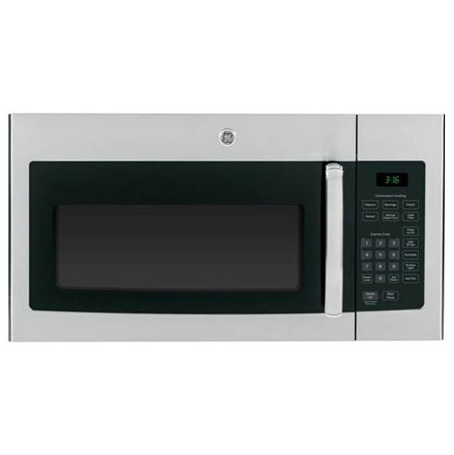 GE Appliances - GE 1.6 Cu. Ft. Over-the-Range Microwave Oven - Stainless Steel/Black