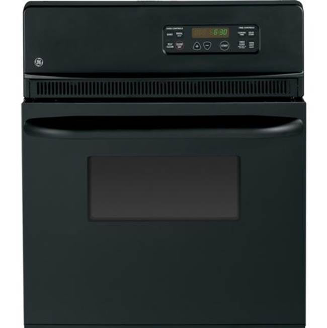 GE Appliances - GE 24'' Electric Single Self-Cleaning Wall Oven - Black on Black