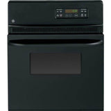 GE Appliances - GE 24'' Electric Single Self-Cleaning Wall Oven - Black on Black