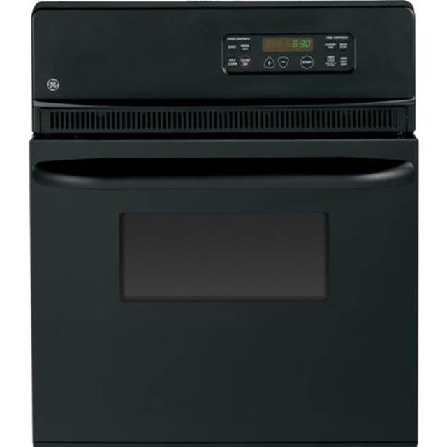 GE Appliances - GE 24'' Electric Single Self-Cleaning Wall Oven - Black on Black