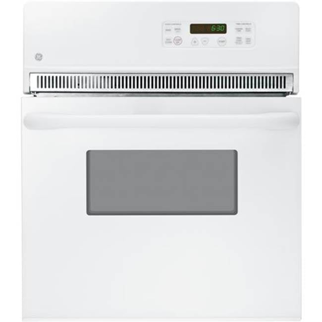 GE Appliances - GE 24'' Electric Single Self-Cleaning Wall Oven - White on White