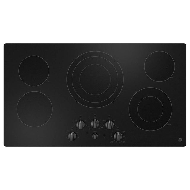 GE Appliances - 36'' Cooktops - Radiant - Black on Black