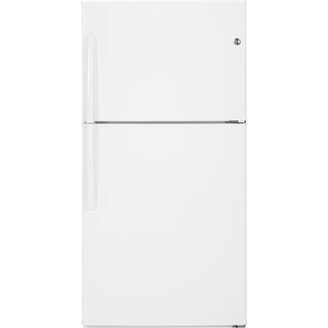 GE Appliances - GE ENERGY STAR 21.1 Cu. Ft. Top-Freezer Refrigerator - White