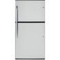 GE Appliances - GE Energy Star21.1 Cu. Ft. Top-Freezer Refrigerator - Stainless Steel