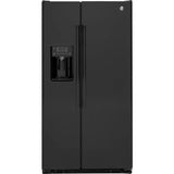 GE Appliances - GE 21.9 Cu. Ft. Counter-Depth Side-By-Side Refrigerator - Black