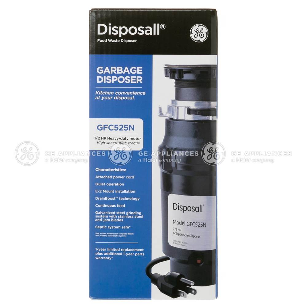 GE 1/2 Hp Continuous Feed GarbaGE  Disposer - Corded