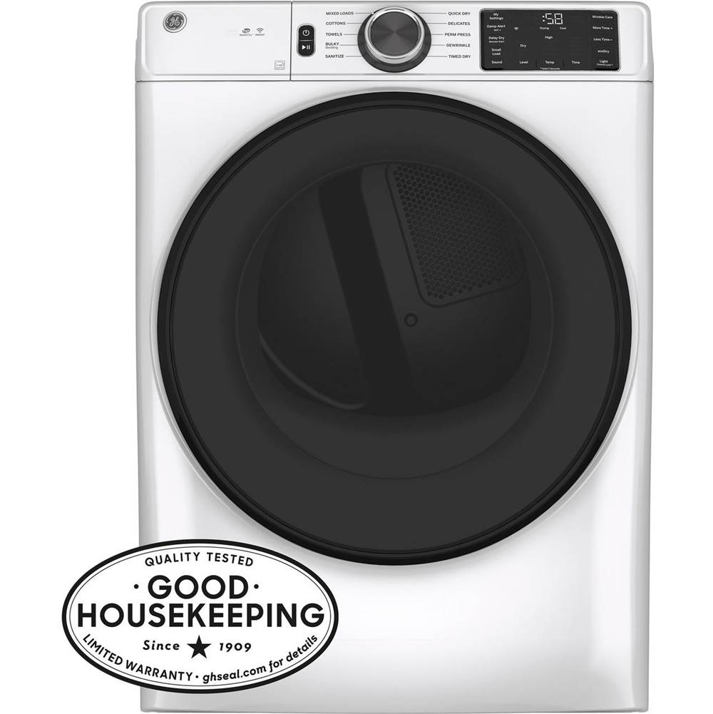 GE Appliances - GE Long Vent 7.8 Cu. Ft. Capacity Smart Electric Dryer