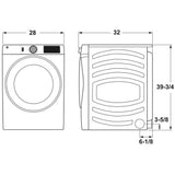 GE Long Vent 7.8 Cu. Ft. Capacity Smart Electric Dryer
