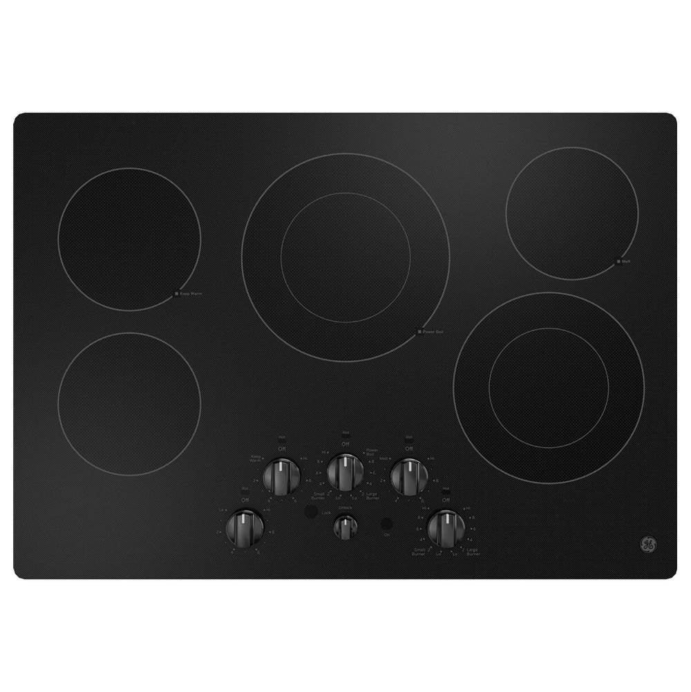 GE Appliances - 30'' Cooktops - Radiant - Black on Black