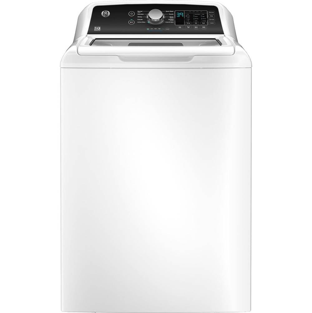 GE Appliances - 4.5 Cf Tl Washer With Agitator, Single Knob Electronic Controls - White,Black