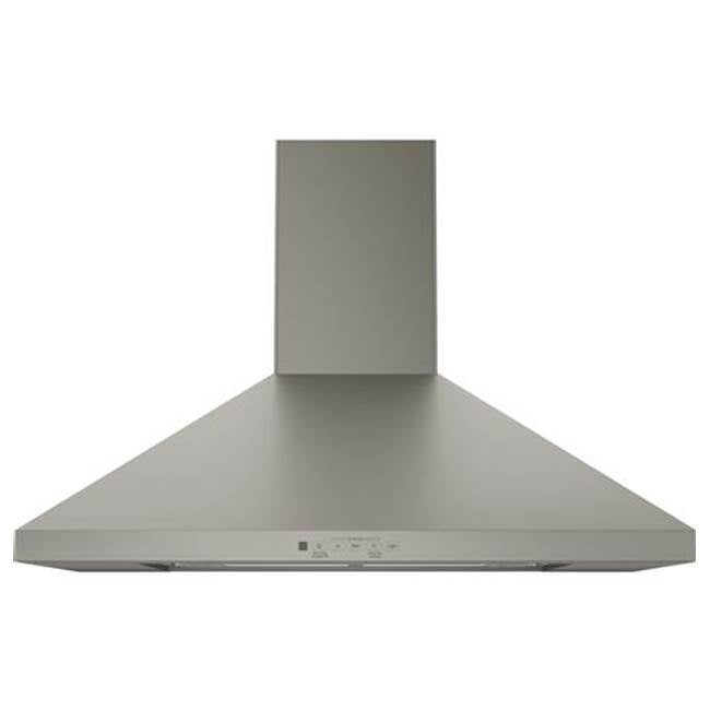 GE Appliances - GE 30'' Wall-Mount Pyramid Chimney Hood - Fingerprint Resistant Slate