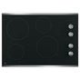 GE Appliances - GE 30'' Built-In Knob Control Electric Cooktop - Stainless Steel on Black