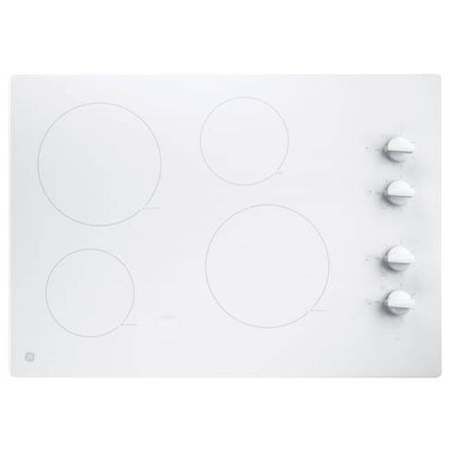 GE Appliances - GE 30'' Built-In Knob Control Electric Cooktop - True White