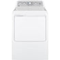 GE Appliances - GE 7.2 cu. ft. Capacity aluminized alloy drum Gas Dryer with HE Sensor Dry - White on White with Silver Backsplash