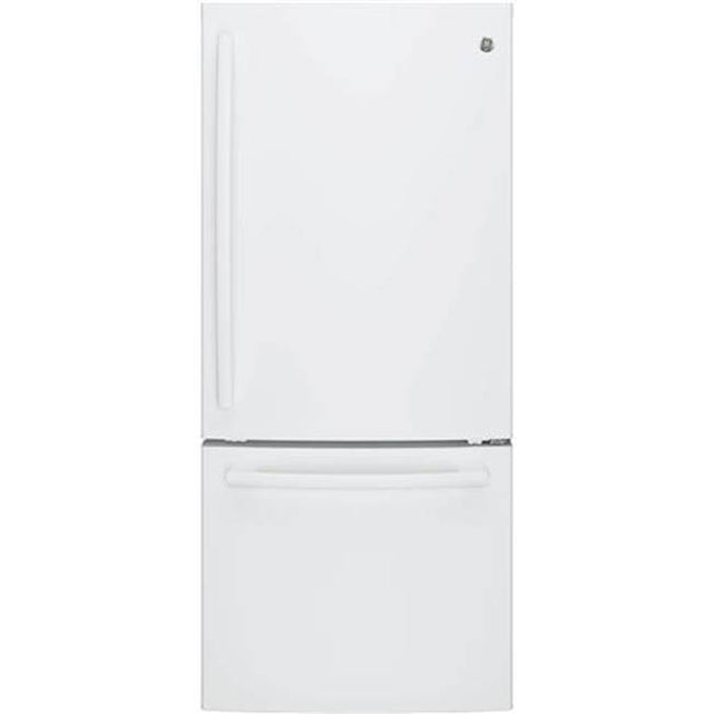 GE Appliances - GE ENERGY STAR 21.0 Cu. Ft. Bottom-Freezer Refrigerator - White