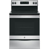 GE Appliances - GE 30'' Free-Standing Electric Range - Stainless Steel/Black