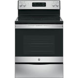 GE Appliances - GE 30'' Free-Standing Electric Range - Stainless Steel/Black