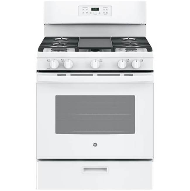 GE Appliances - GE 30'' Free-Standing Gas Range - White