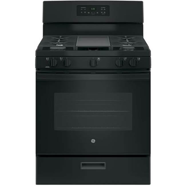 GE Appliances - GE 30'' Free-Standing Gas Range - Black