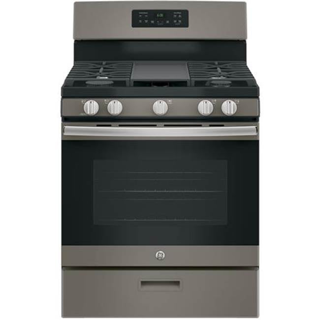 GE Appliances - GE 30'' Free-Standing Gas Range - Fingerprint Resistant Slate