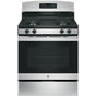 GE Appliances - GE 30'' Free-Standing Gas Range - Stainless Steel/Black