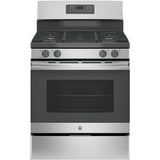 GE Appliances - GE 30'' Free-Standing Gas Range - Stainless Steel/Gray
