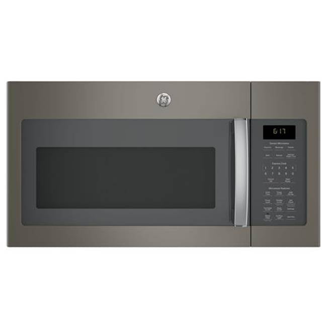 GE Appliances - GE 1.7 Cu. Ft. Over-the-Range Sensor Microwave Oven - Fingerprint Resistant Slate