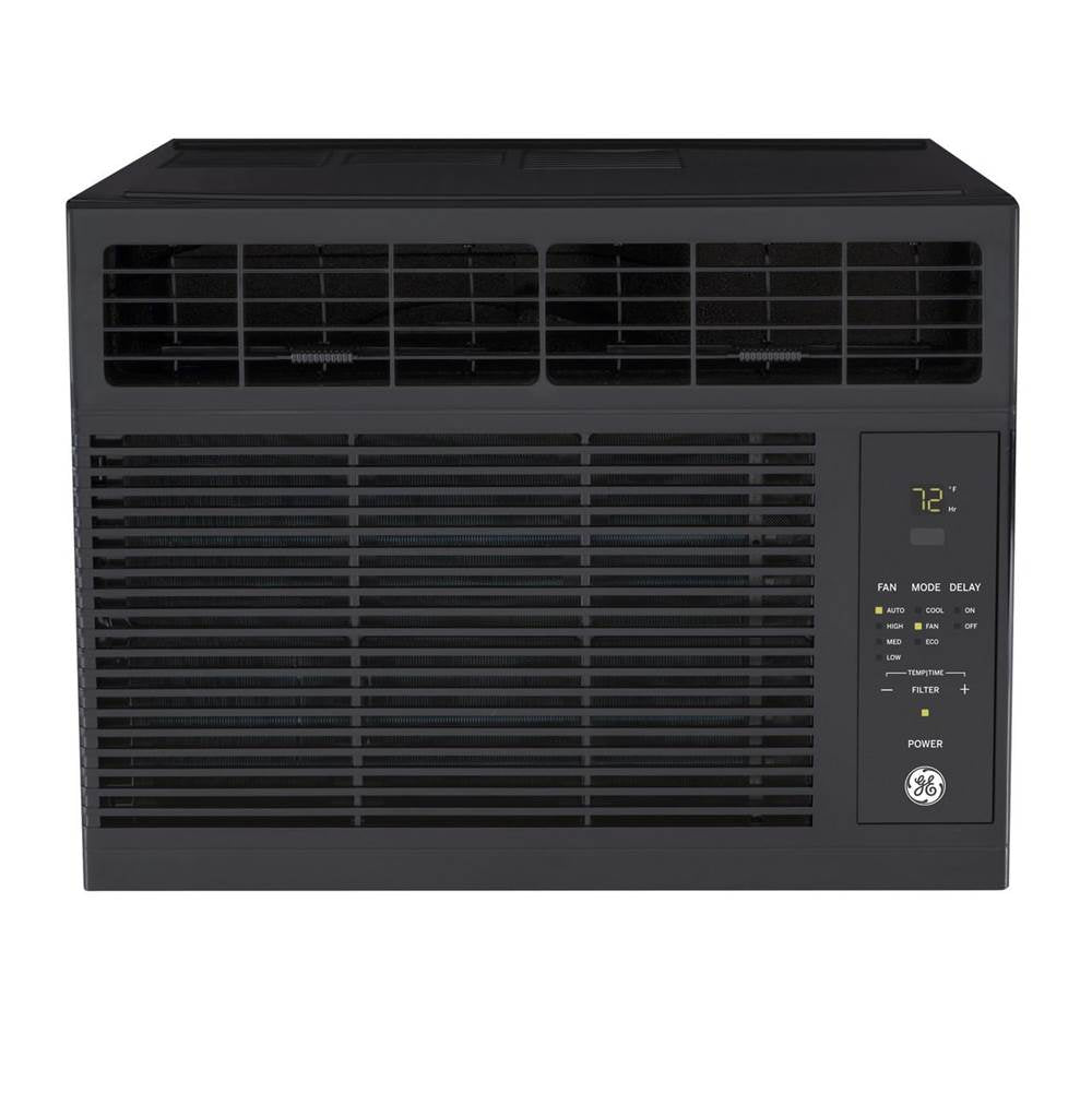 GE Appliances - 5,000 BTU Electronic Window Air Conditioner for Small Rooms up to 150 sq ft., Black - Black