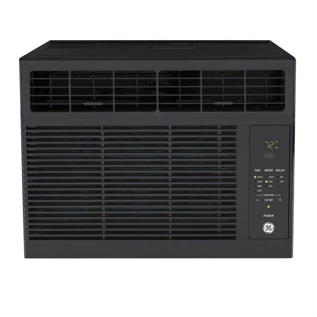 GE Appliances - 5,000 BTU Electronic Window Air Conditioner for Small Rooms up to 150 sq ft., Black - Black