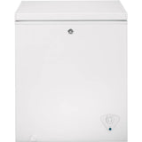 GE Appliances - 5.1 Cu. Ft. Manual Defrost Chest Freezer - White on White