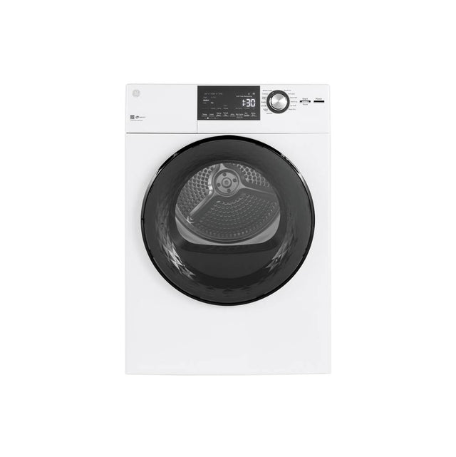 GE Appliances - GE  24'' 4.3 Cu.Ft. Front Load Vented Electric Dryer with Stainless Steel Basket - White