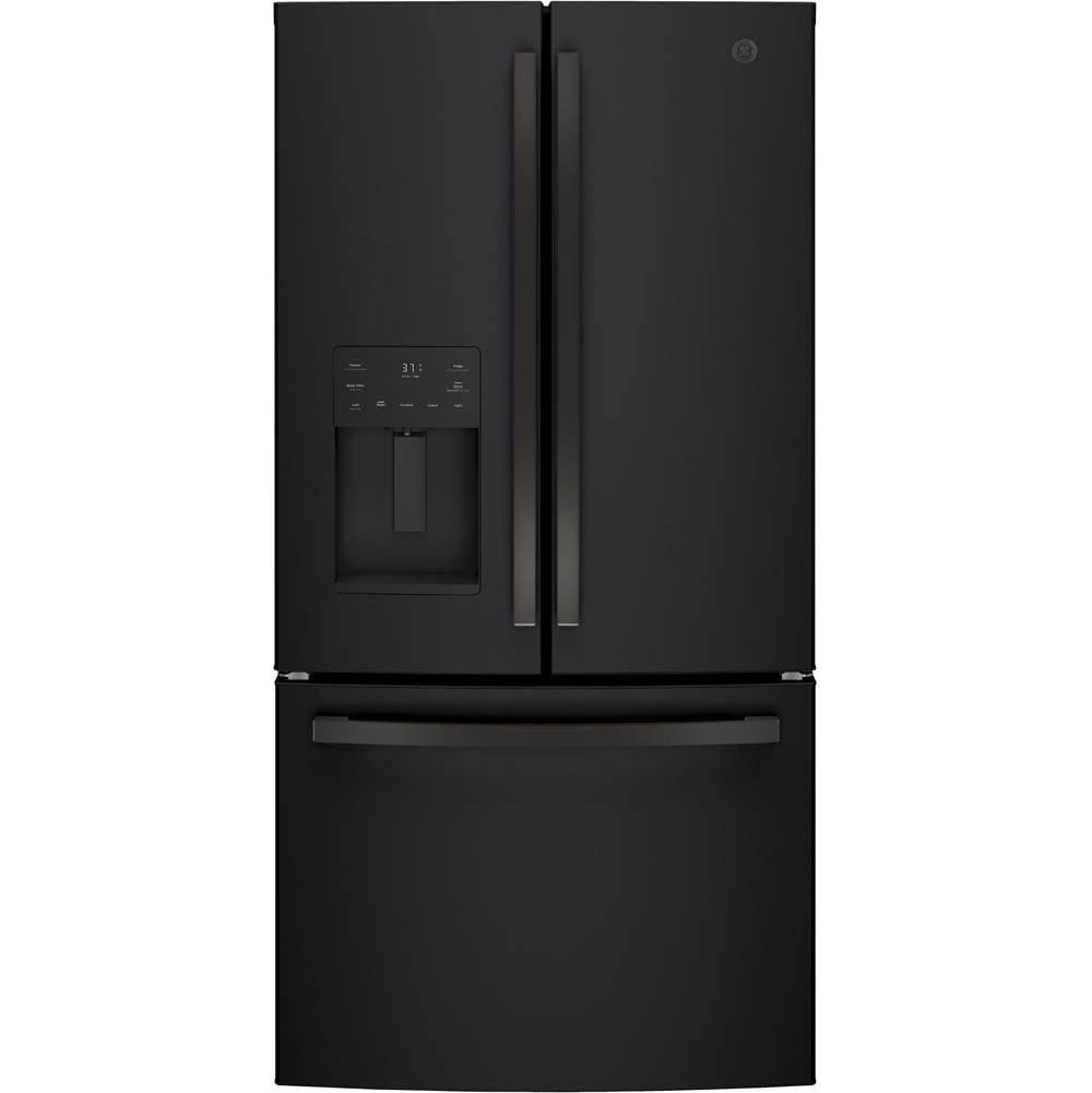 GE Appliances - GE ENERGY STAR 25.6 Cu. Ft. French-Door Refrigerator - Fingerprint Resistant Black Slate