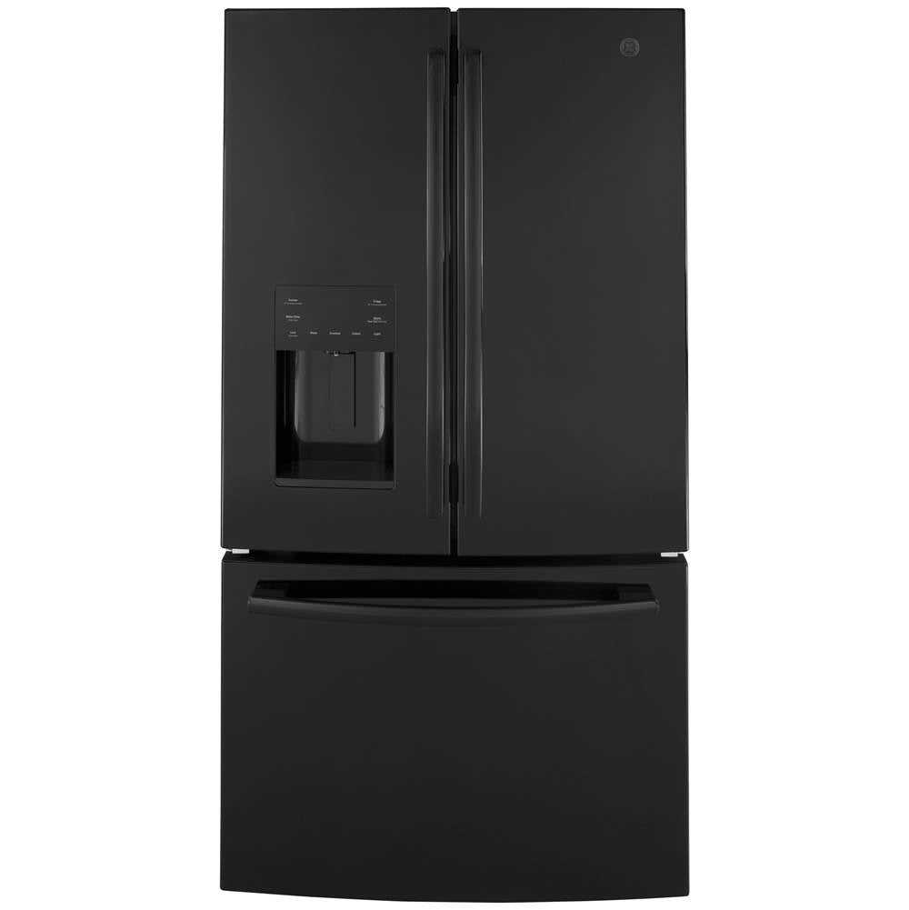 GE Appliances - GE ENERGY STAR 25.6 Cu. Ft. French-Door Refrigerator - Black