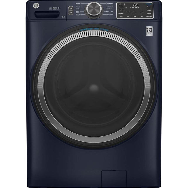GE Appliances - 4.8 cu. ft. Capacity Smart Front Load ENERGY STAR Washer with UltraFresh Vent System with OdorBlock  and Sanitize w/Oxi - Royal Sapphire