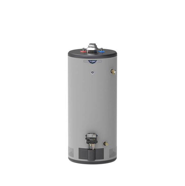 GE Appliances - RealMAX Platinum 40-Gallon Short Natural Gas Atmospheric Water Heater - Diamond Gray