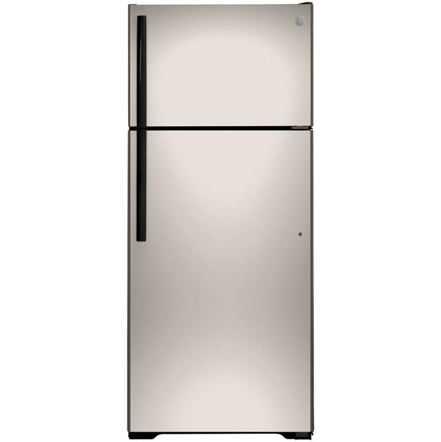 GE Appliances - GE ENERGY STAR 17.5 Cu. Ft. Top-Freezer Refrigerator - Silver