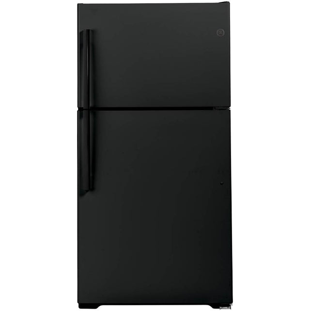 GE Appliances - GE ENERGY STAR 21.9 Cu. Ft. Top-Freezer Refrigerator - Black