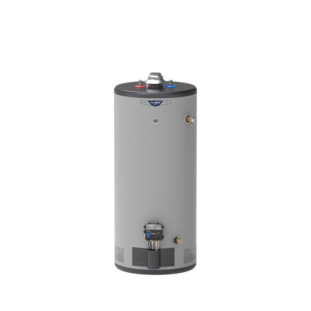 GE Appliances - RealMAX Platinum 40-Gallon Short Liquid Propane Atmospheric Water Heater - Diamond Gray