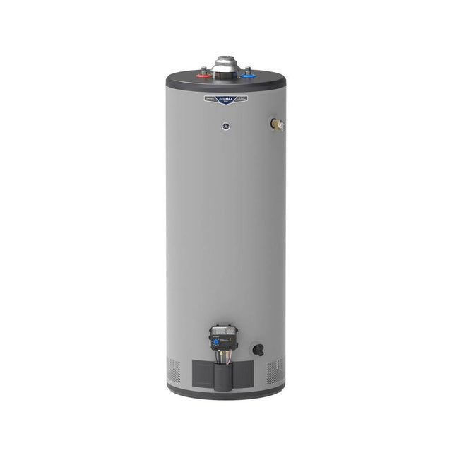 GE Appliances - RealMAX Choice 50-Gallon Tall Liquid Propane Atmospheric Water Heater - Diamond Gray
