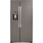 GE Appliances - GE 25.1 Cu. Ft. Side-By-Side Refrigerator - Fingerprint Resistant Slate