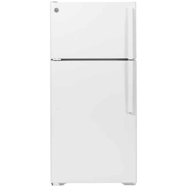 GE Appliances - GE ENERGY STAR 15.6 Cu. Ft. Top-Freezer Refrigerator - White