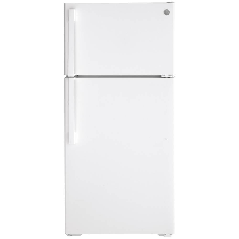 GE Appliances - GE 15.6 Cu. Ft. Top-Freezer Refrigerator - White